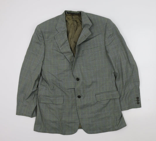 M&S Mens Green Geometric  Jacket Blazer Size 42