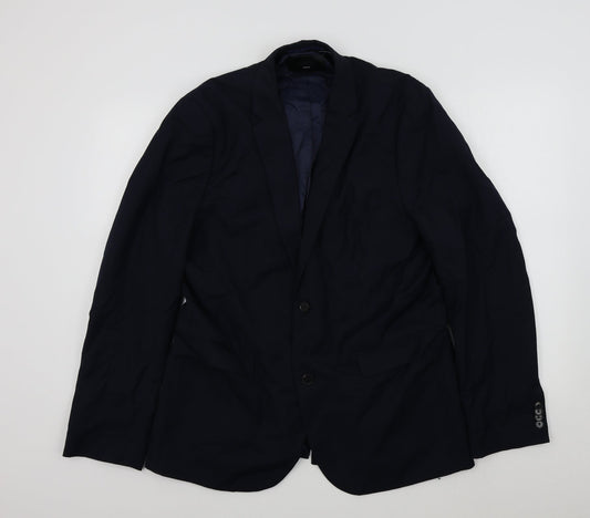 H&M Mens Blue   Jacket Blazer Size 44