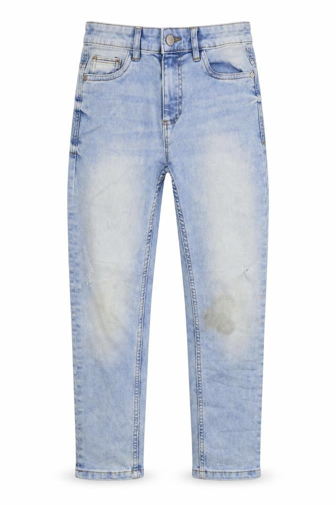 NEXT Girls Blue Colourblock  Straight Jeans Size 9 Years