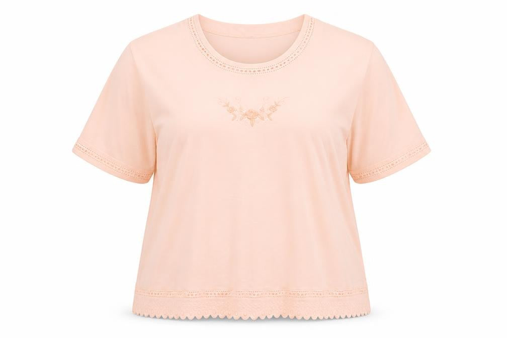 Preworn Womens Orange Colourblock  Basic T-Shirt Size 2XL