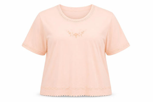 Preworn Womens Orange Colourblock  Basic T-Shirt Size 2XL