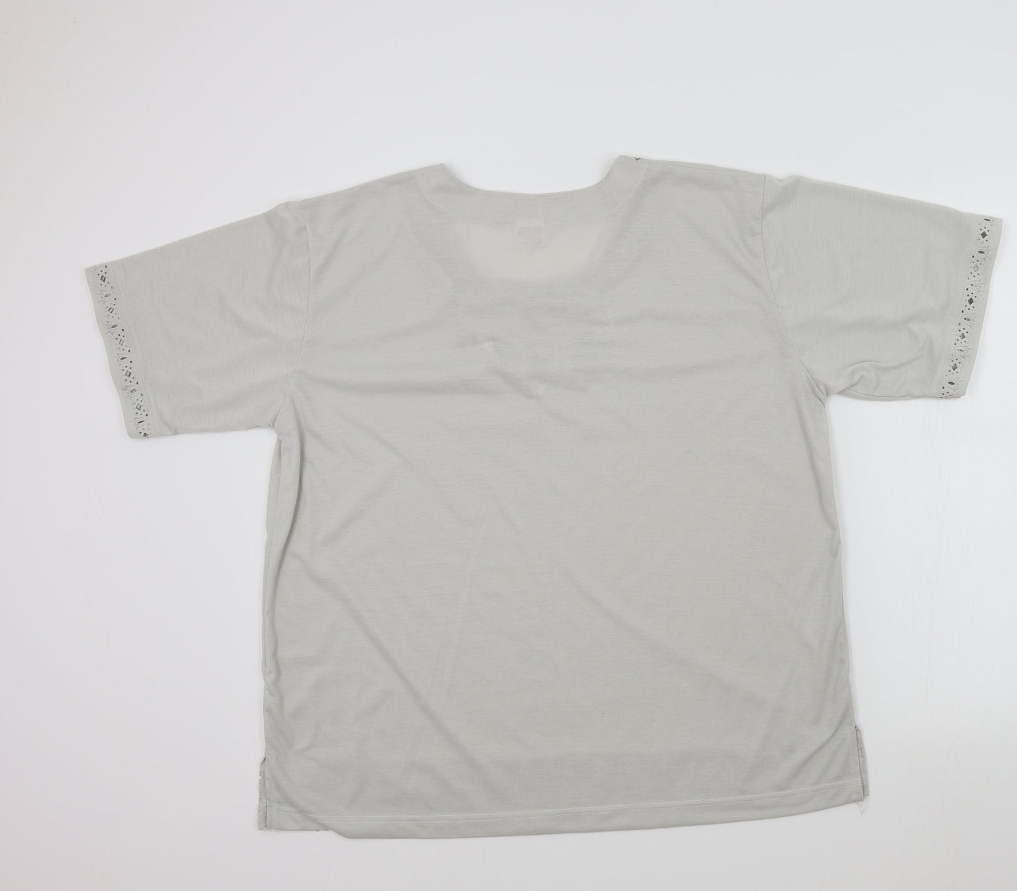 Preworn Womens Grey   Basic T-Shirt Size 2XL