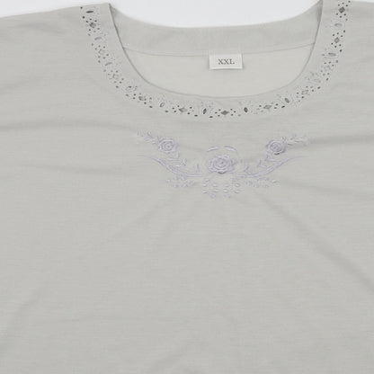 Preloved Preworn Womens Grey   Basic T-Shirt Size 2XL - Detail