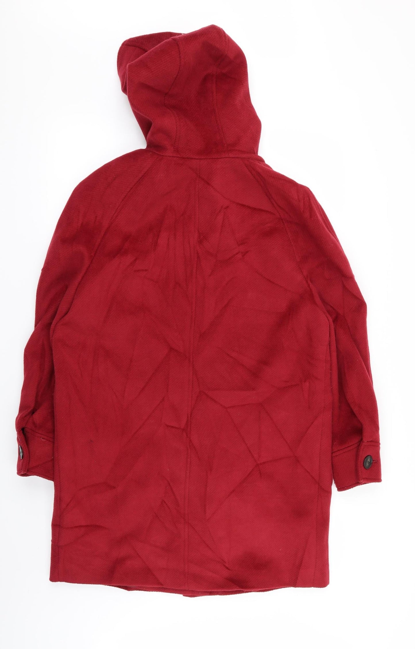 M&S Womens Red   Overcoat Coat Size 12