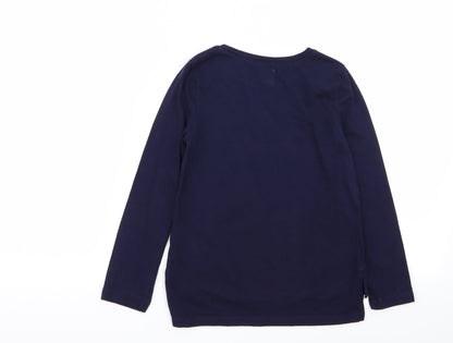 Back view of Gap girls’ blue basic t-shirt, size S
