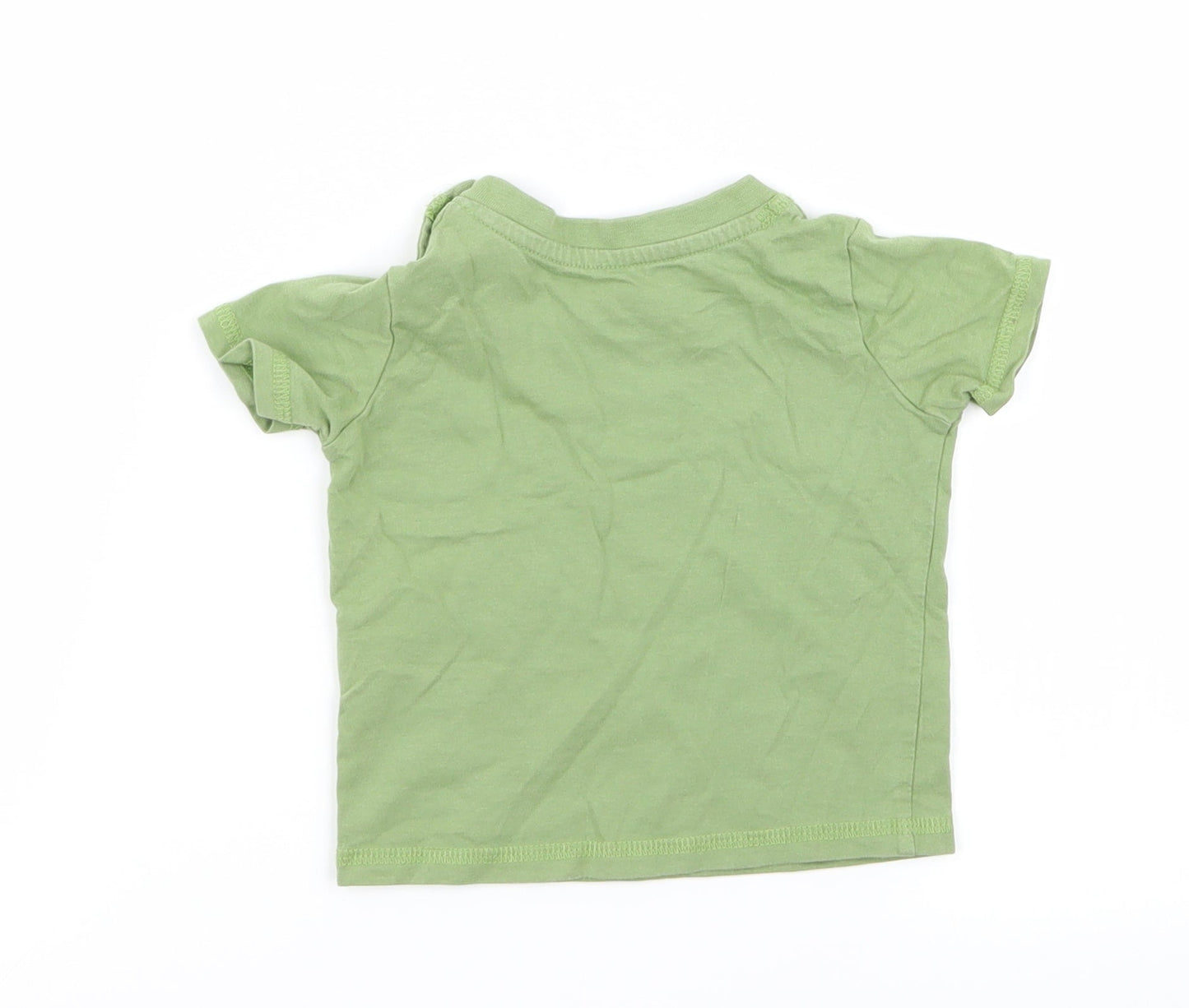 Preworn Boys Green   Basic T-Shirt Size 0-3 Months