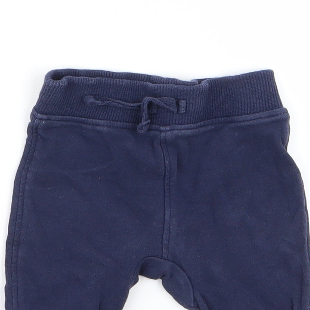 Asda George Boys Blue   Jogger Trousers Size 0-3 Months