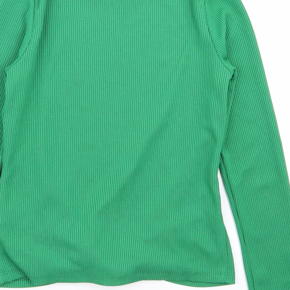Candy Couture Girls Green   Basic T-Shirt Size 12 Years