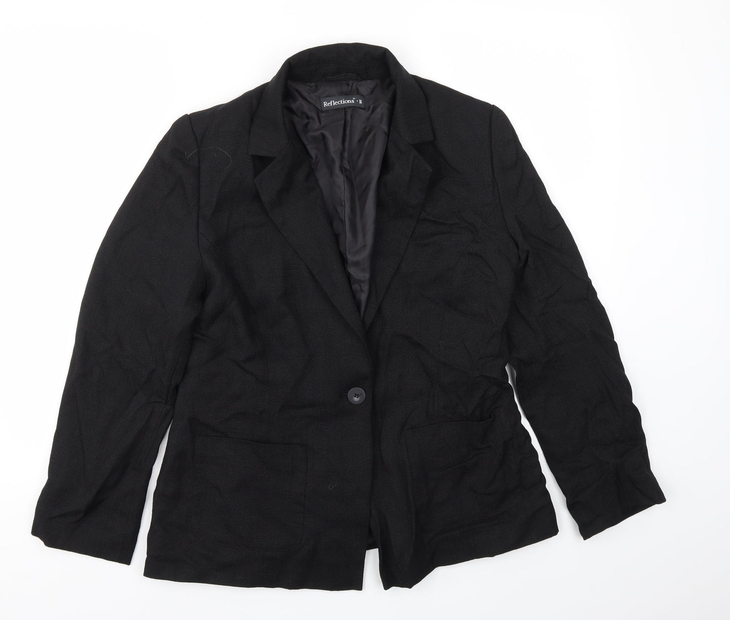 Reflections Womens Black   Jacket Blazer Size 14