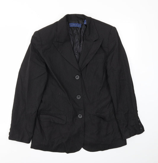Karen Scott Womens Black   Jacket Blazer Size 12