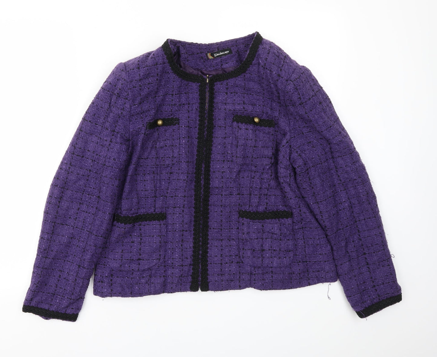 KALEIDOSOPE Womens Purple   Jacket Coat Size S