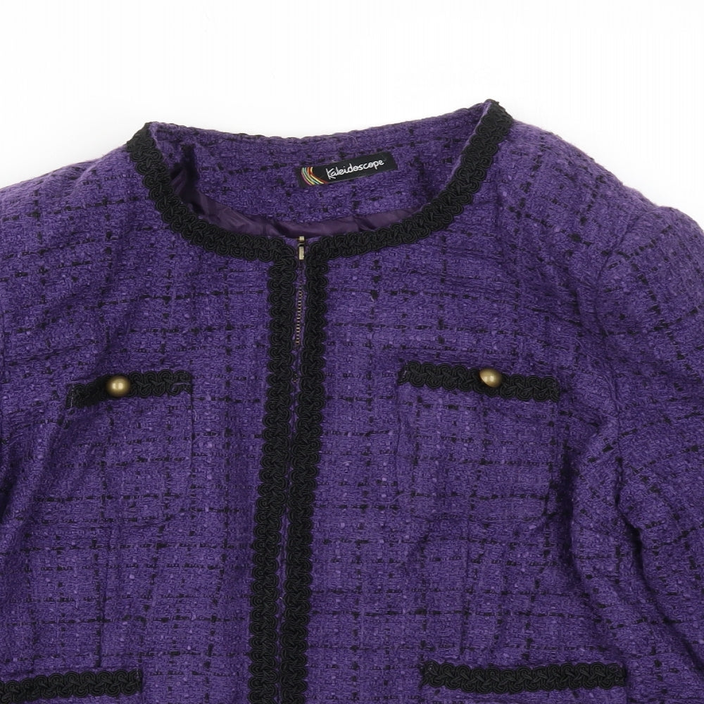 KALEIDOSOPE Womens Purple   Jacket Coat Size S
