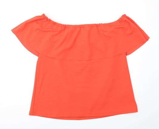 Wearhouse Womens Orange   Basic Blouse Size 16