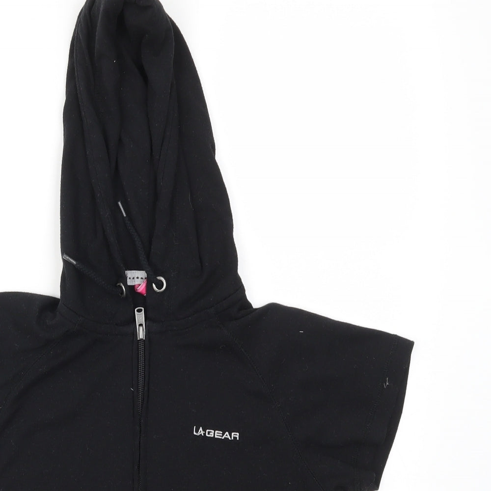 LA Gear Womens Black   Full Zip Jumper Size 8
