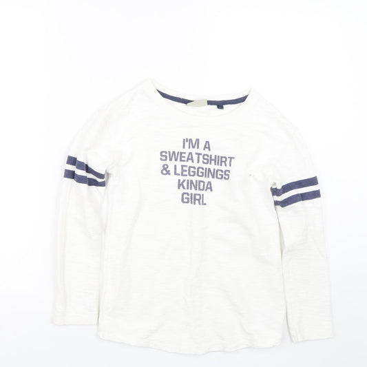 NEXT Girls White   Pullover Sweatshirt Size 9 Years