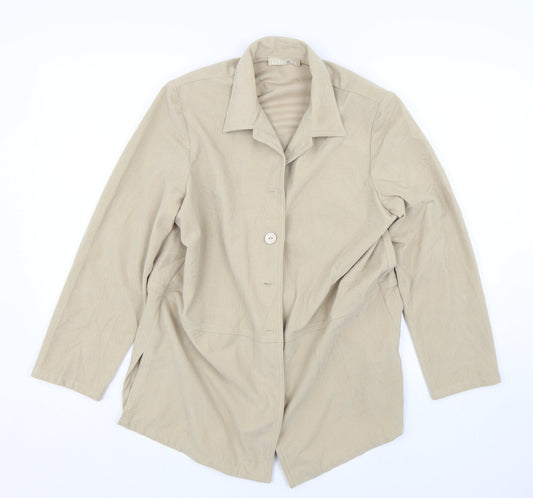 Daxon Womens Beige   Jacket Blazer Size 14