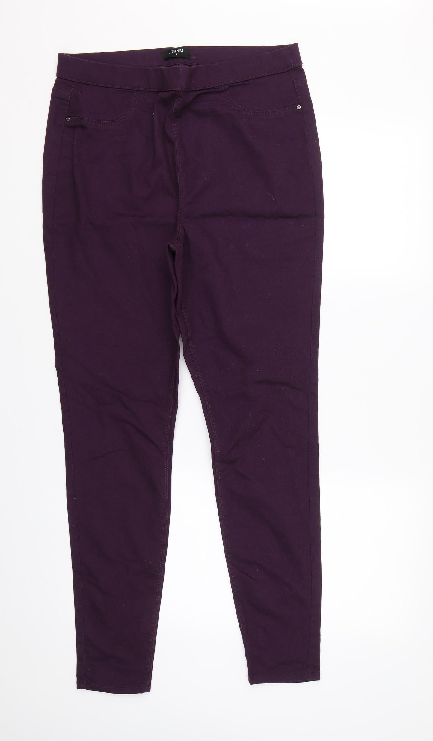 Dennim Womens Purple  Denim Skinny Jeans Size 14 L26 in