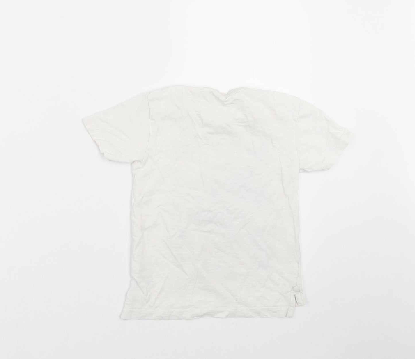 NEXT Boys White   Basic T-Shirt Size 4 Years  - Camo detail
