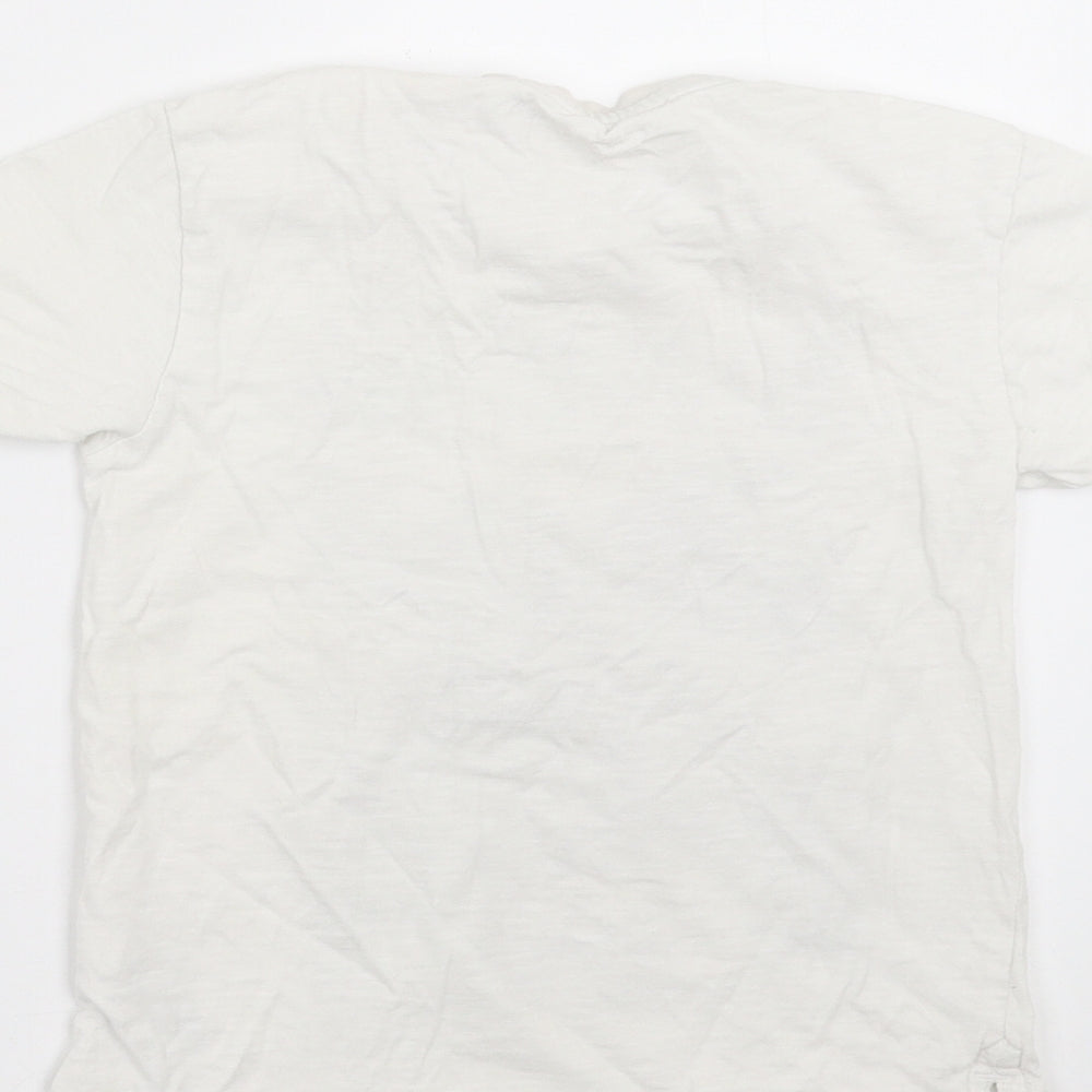 NEXT Boys White   Basic T-Shirt Size 4 Years  - Camo detail