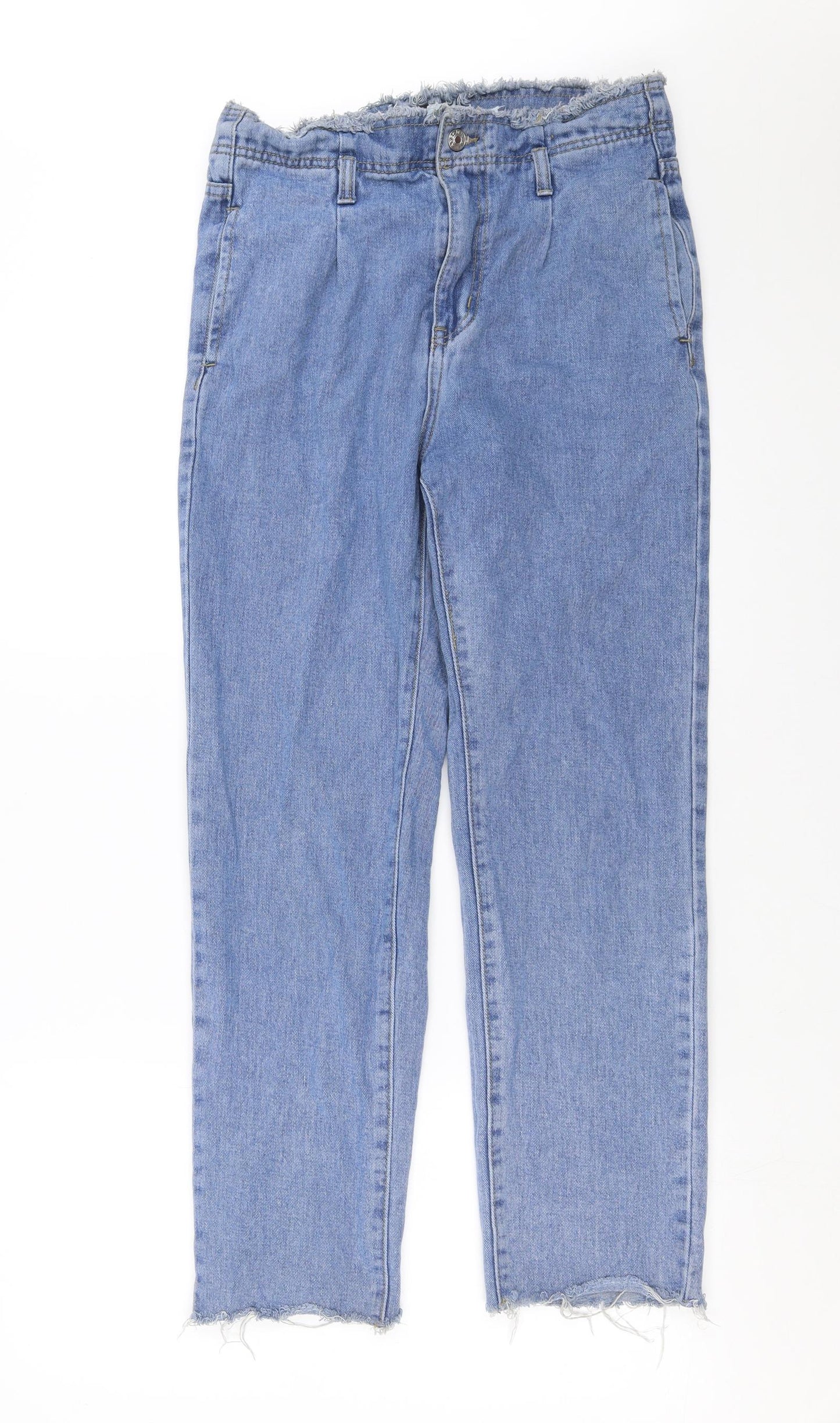 Momokrom Womens Blue  Denim Straight Jeans Size 8 L27 in