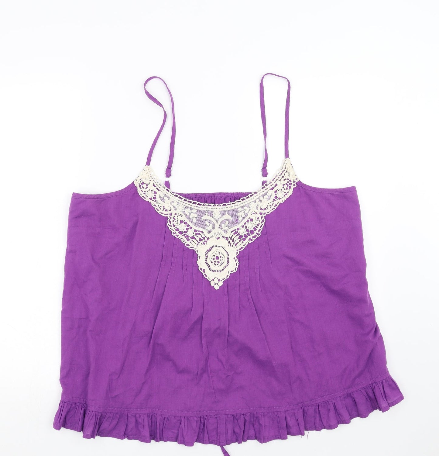 Prweworn Womens Purple   Basic Blouse Size 20  - crochet neckline