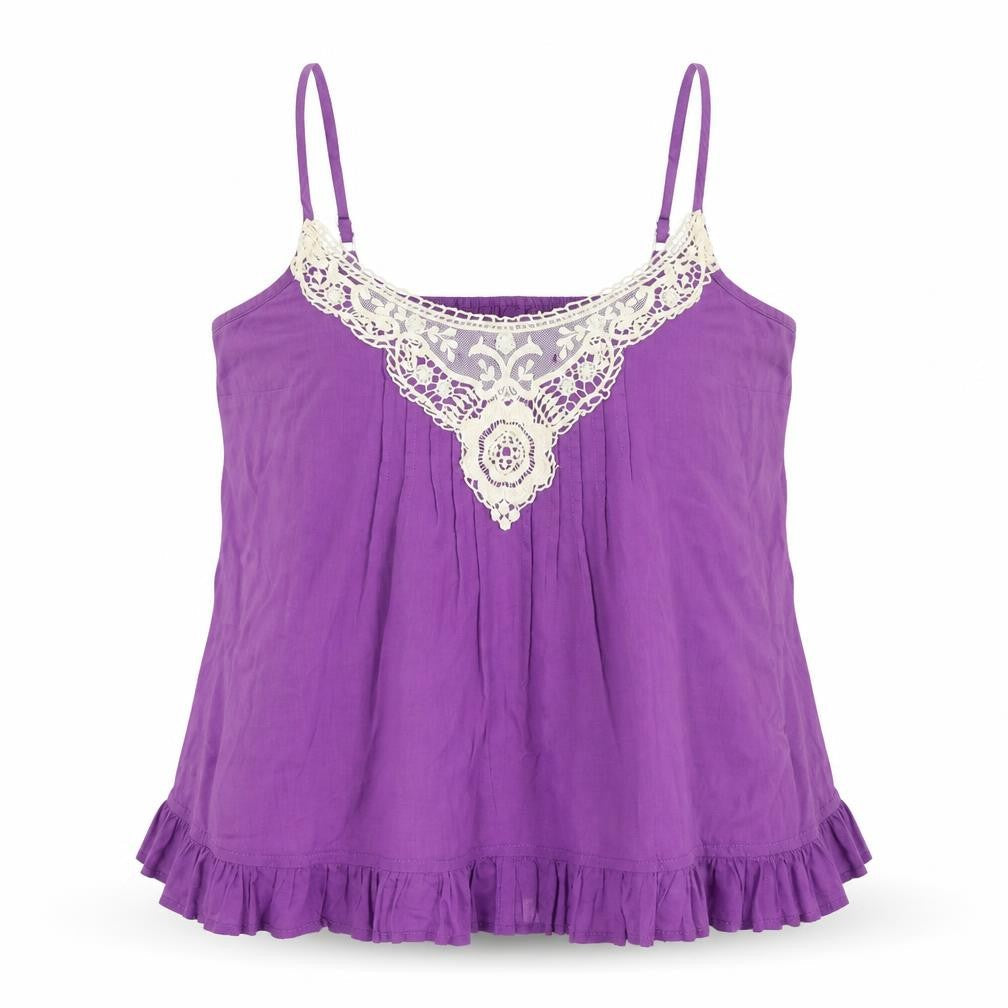 Prweworn Womens Purple   Basic Blouse Size 20  - crochet neckline