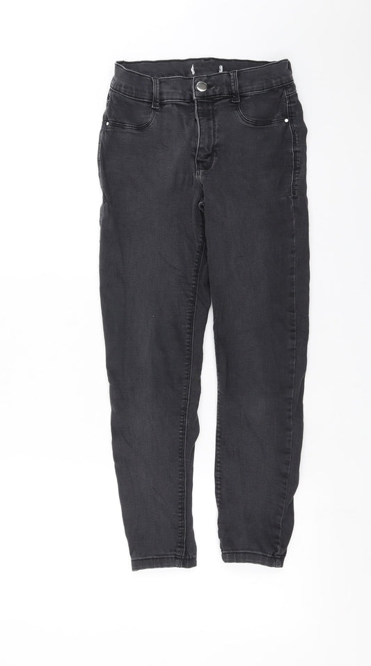 Dorothy Perkins Womens Grey  Denim Skinny Jeans Size 10 L24 in