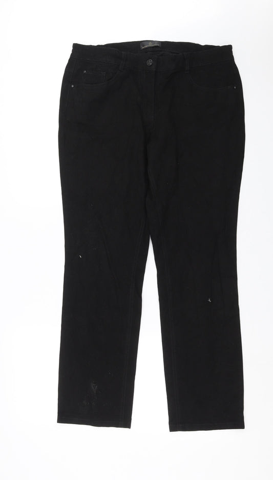 alfredo pauly Mens Black  Denim Straight Jeans Size 34 in L29 in