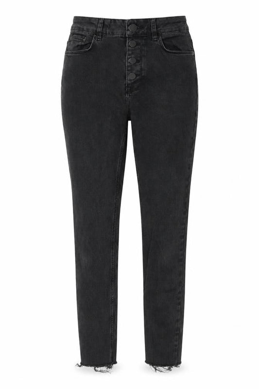 Lindex Womens Black  Denim Skinny Jeans Size 10 L27 in - Distressed hem