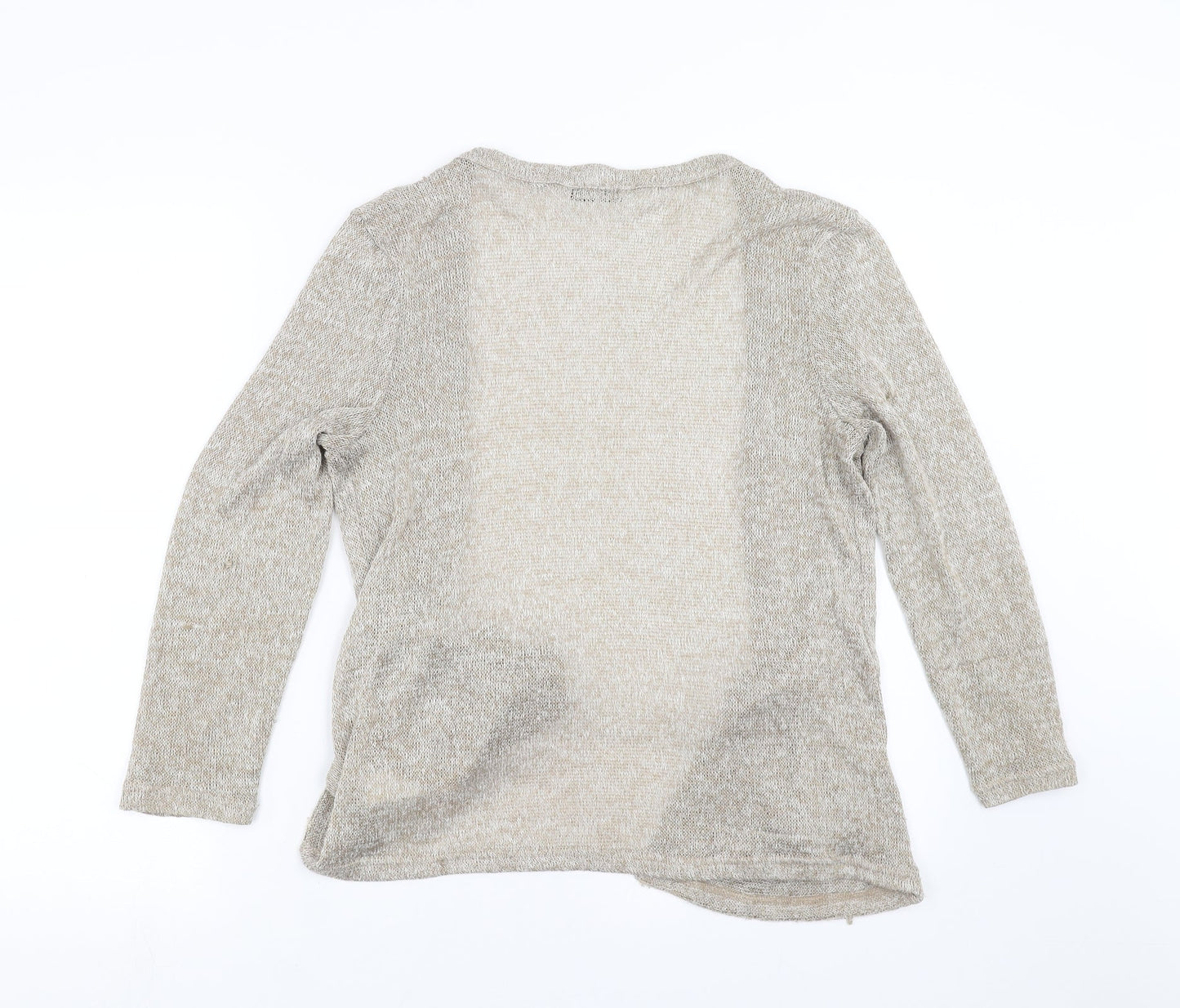 New Look Womens Beige  Knit Cardigan Jumper Size 12