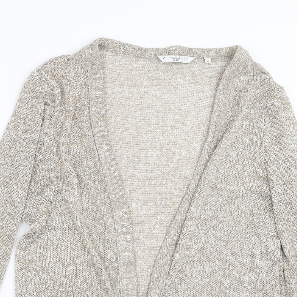 New Look Womens Beige  Knit Cardigan Jumper Size 12