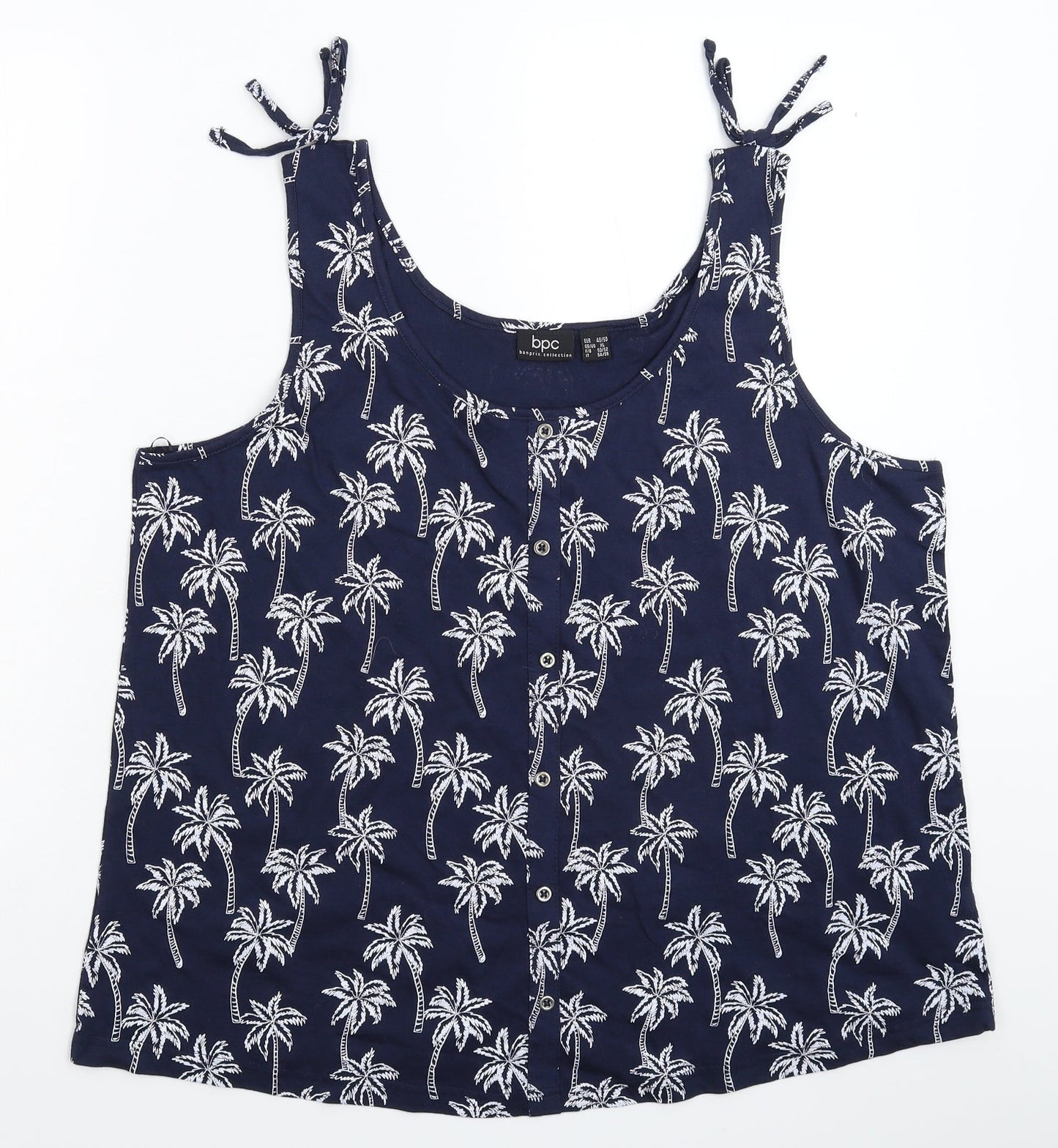 bonprix Womens Blue   Basic Tank Size XL
