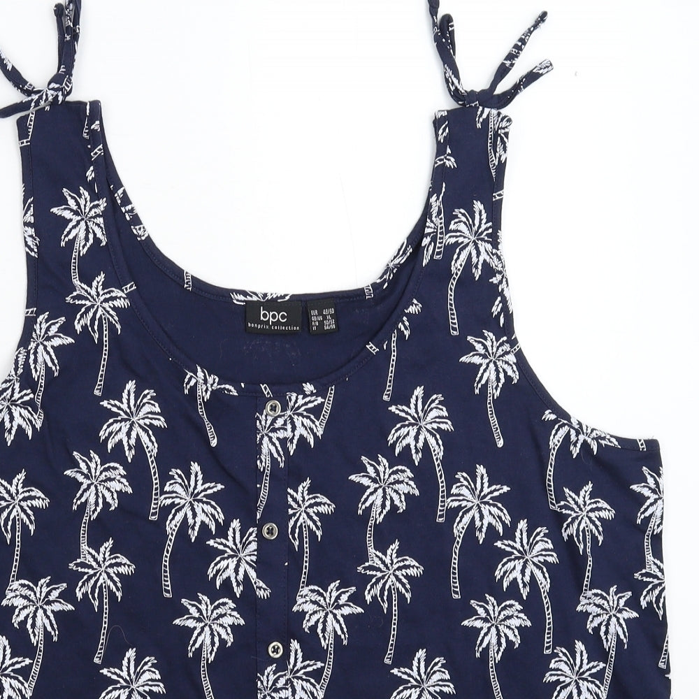 bonprix Womens Blue   Basic Tank Size XL