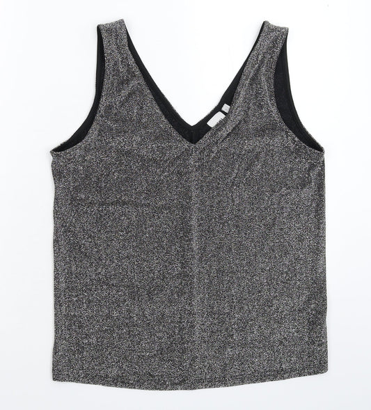ICHI Womens Silver   Basic Tank Size S