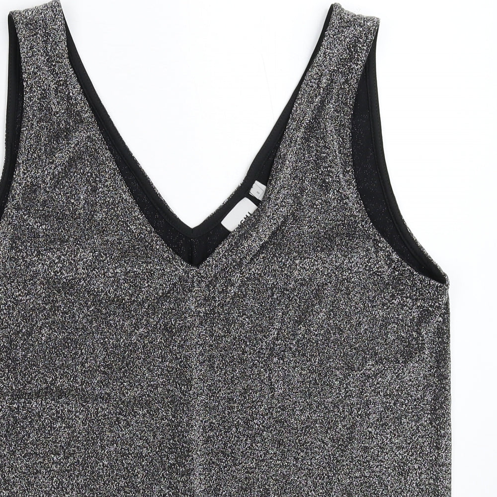 ICHI Womens Silver   Basic Tank Size S