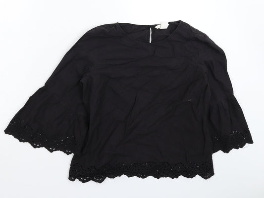 H&M Womens Black   Basic T-Shirt Size 8