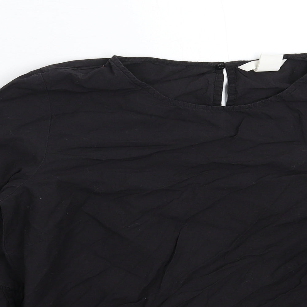 H&M Womens Black   Basic T-Shirt Size 8