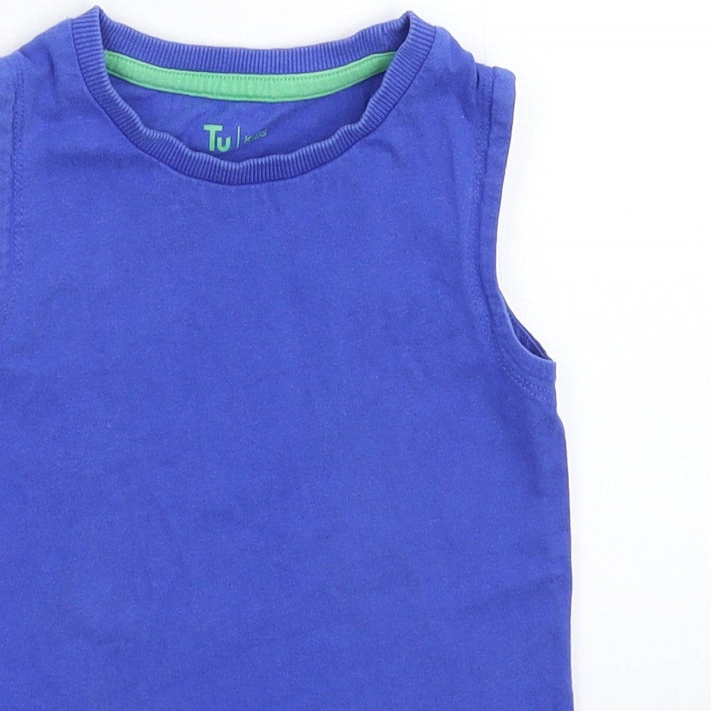 TU Boys Blue   Basic Tank Size 2-3 Years