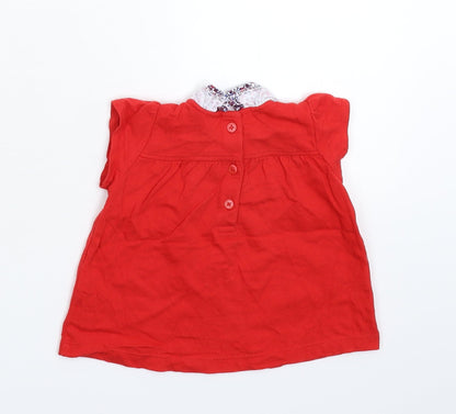 Back view of Next Baby Red Basic T-Shirt, size 3-6, Months