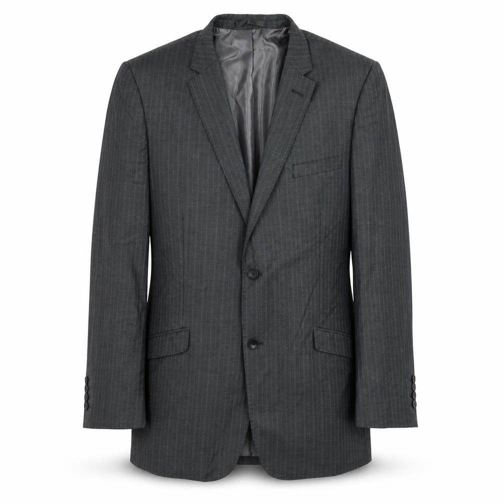 Butler & Webb Mens Grey Striped Jacket Suit Jacket Size 44