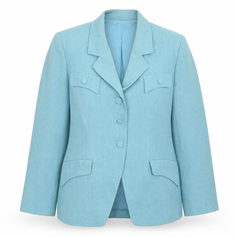 VIRTUE Womens Blue   Jacket Suit Jacket Size 12