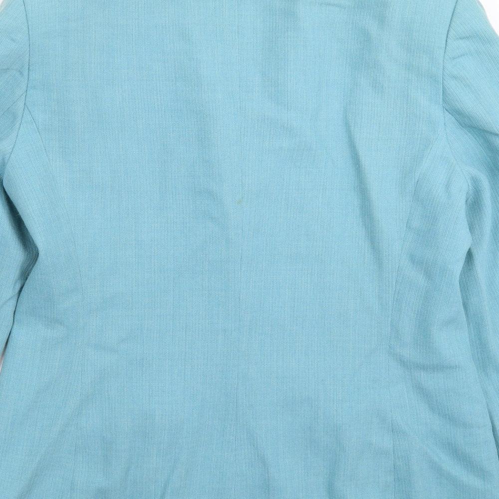 VIRTUE Womens Blue   Jacket Suit Jacket Size 12