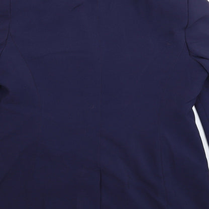 Preworn Womens Blue   Jacket Suit Jacket Size 14