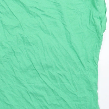 Brand and care label for Dunnes girls’ green basic t-shirt, size 10, years