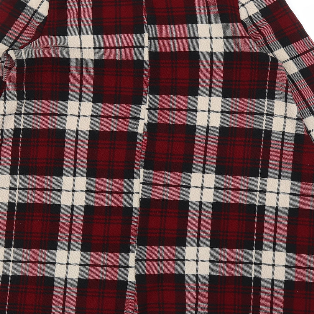 AX Paris Womens Purple Plaid  A-Line  Size S