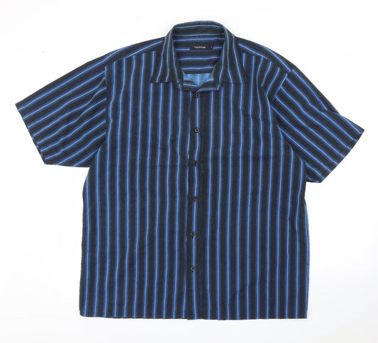 Matalan Mens Blue Striped   Button-Up Size L