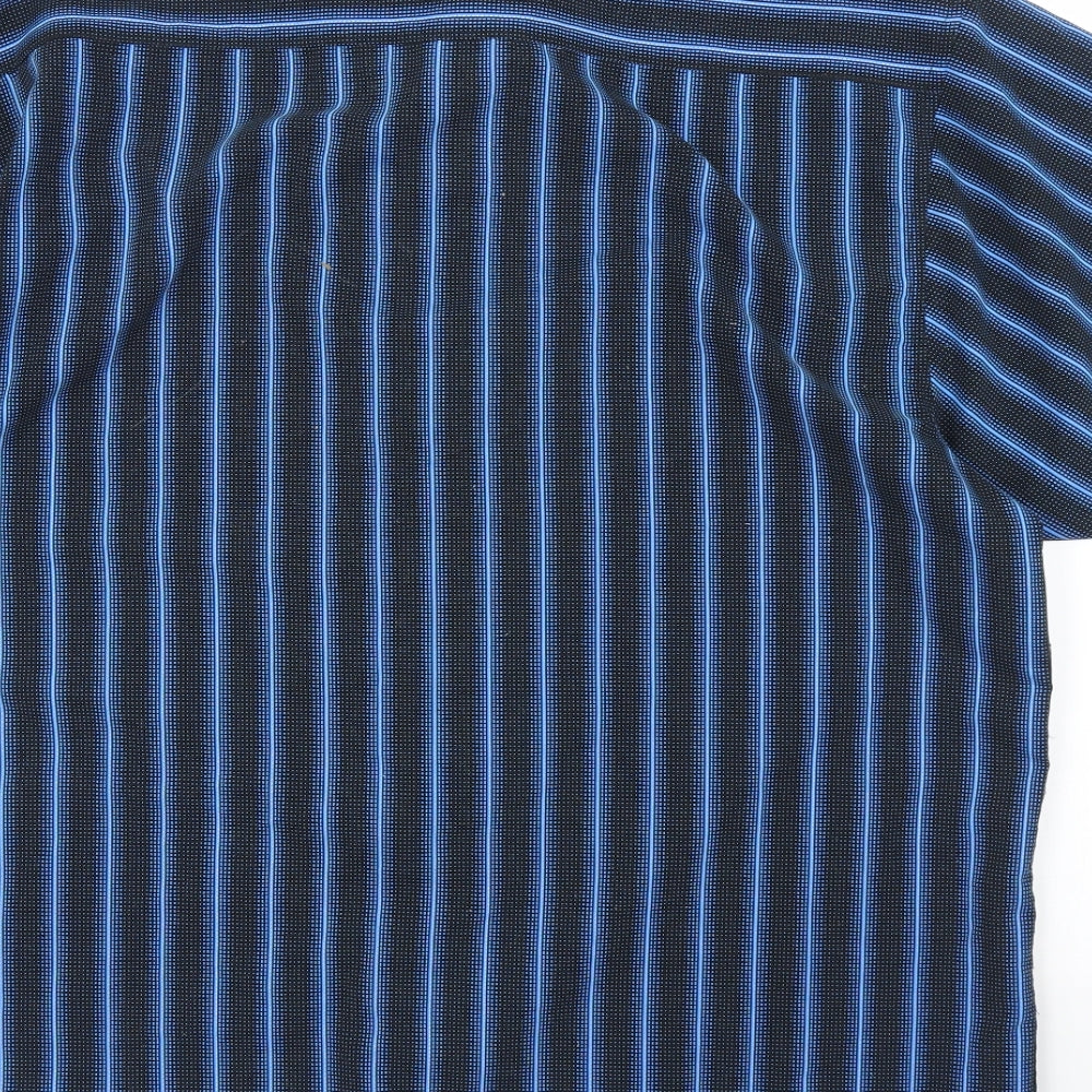 Matalan Mens Blue Striped   Button-Up Size L