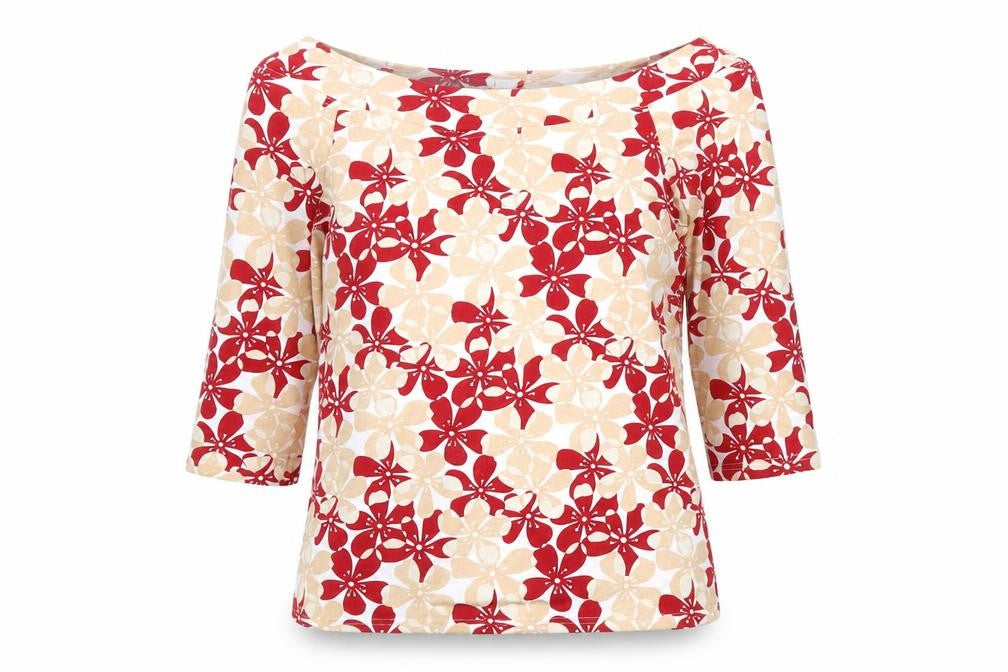 Preworn Womens Beige Floral  Basic Blouse Size M
