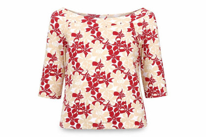 Preworn Womens Beige Floral  Basic Blouse Size M