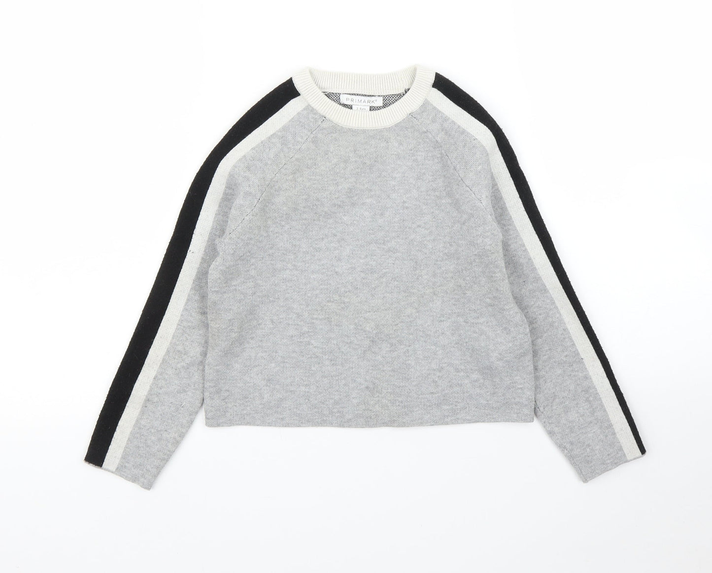 Primark Girls Grey   Pullover Jumper Size 7-8 Years